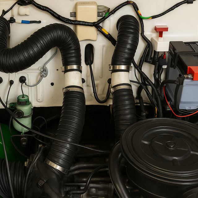 Silicone Heater Duct Upgrade Kit For Citroen 2CV Right Hand Drive 602cc Black