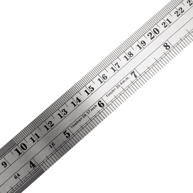 Rustfri stål lineal 30 cm (12")