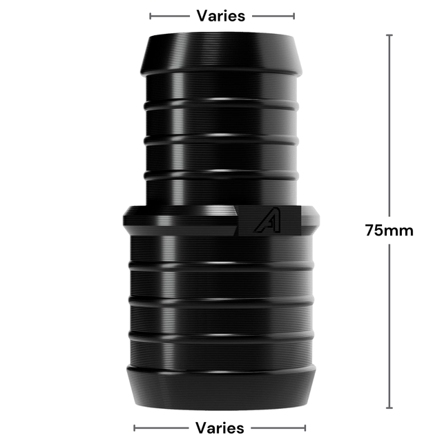 Lige reduktionsforbindelse i plast