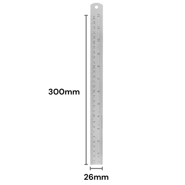 Stainless Steel Metal Ruler 30cm