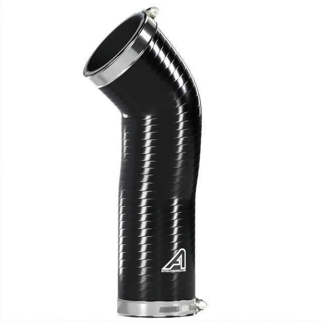 Silikone Resonator Turbo Indsugningsslange Til Volvo Sort Ja (2 x Snekkedrev Rustfrit Stål Klips)