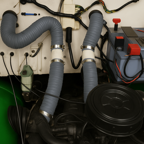 Silikone varmekanal opgraderingssæt til Citroen 2CV højrestyret 602cc grå