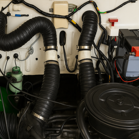 Silicone Heater Duct Upgrade Kit For Citroen 2CV Right Hand Drive 602cc Black