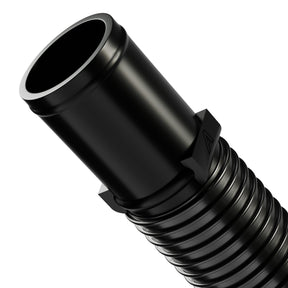 Plast lige samling til PVC bølgepap slange sort