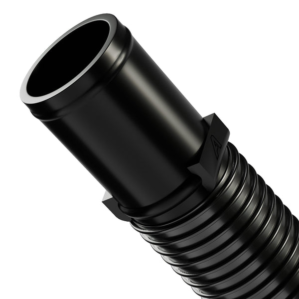 Plast lige samling til PVC bølgepap slange sort