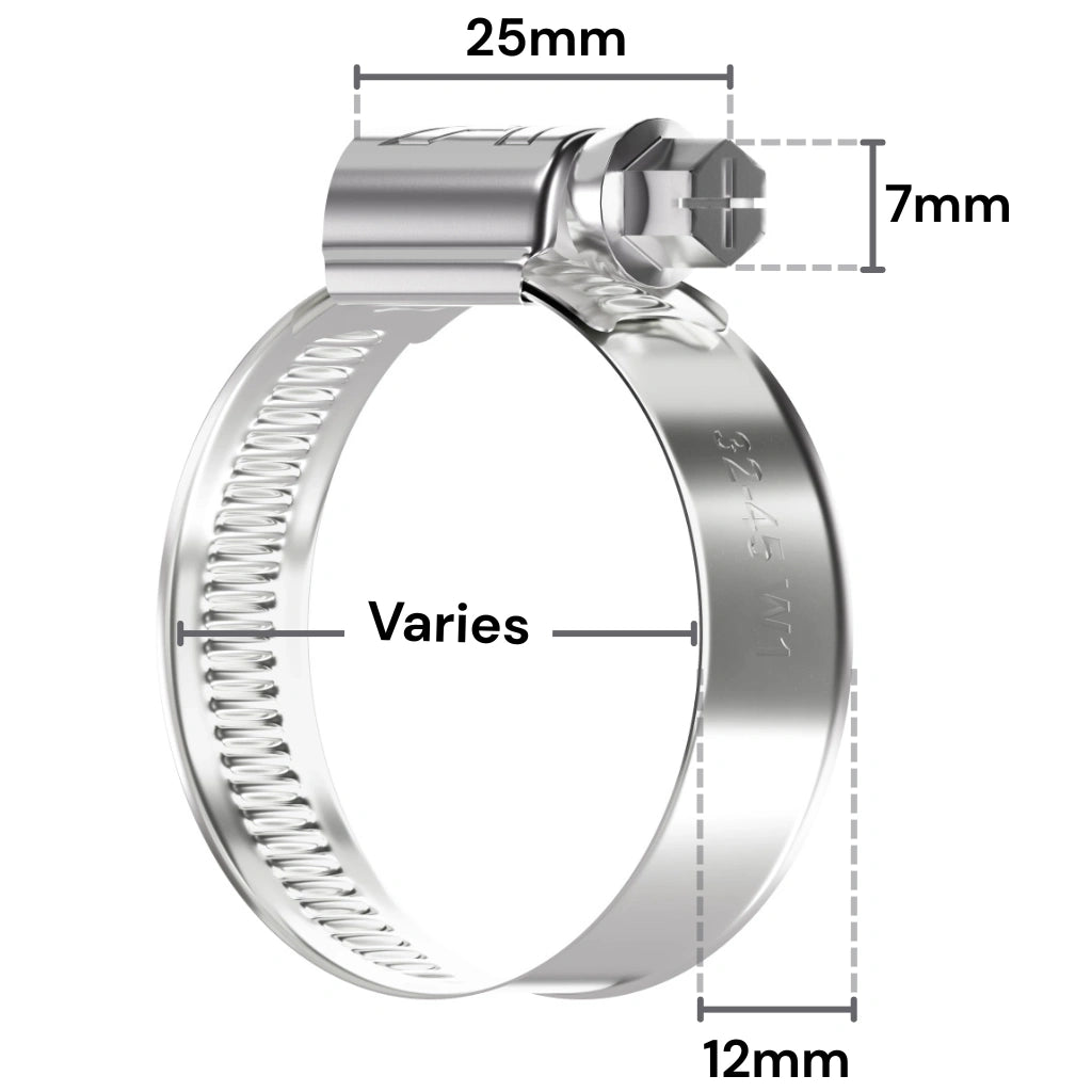 Worm Drive Hose Clip