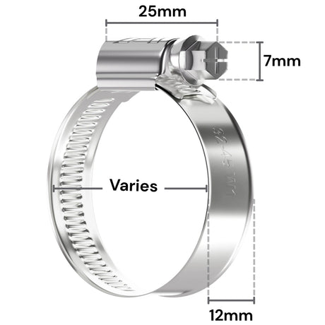 Worm Drive Hose Clip