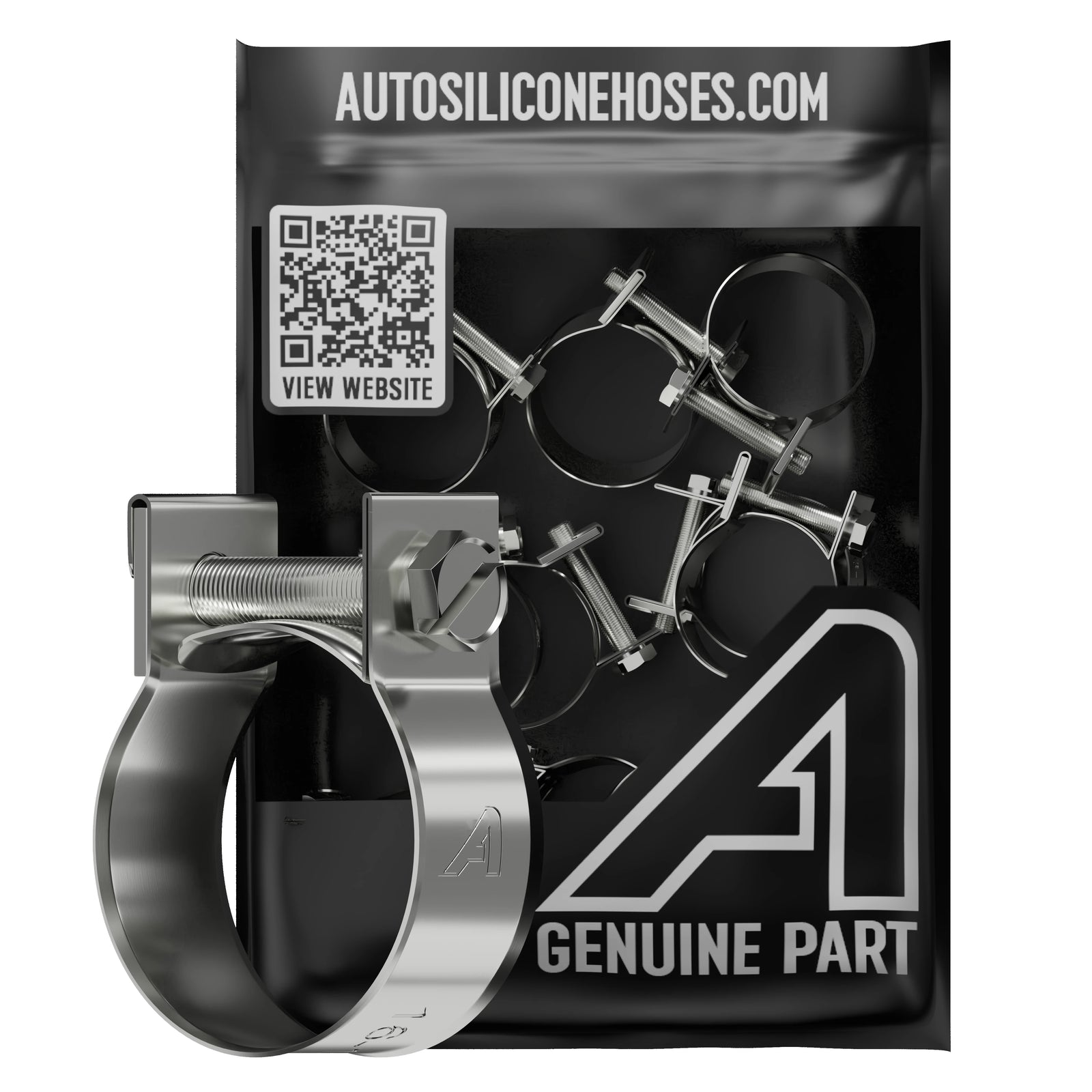 Assorterede mini-slangeklemmer W4 rustfrit stål