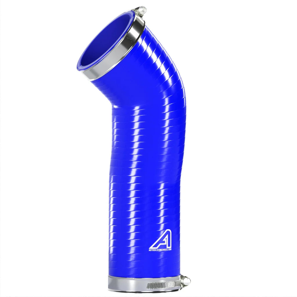 Silikone Resonator Turbo Indsugningsslange Til Volvo Blå Ja (2 x Snekkedrev Rustfrit Stål Klips)