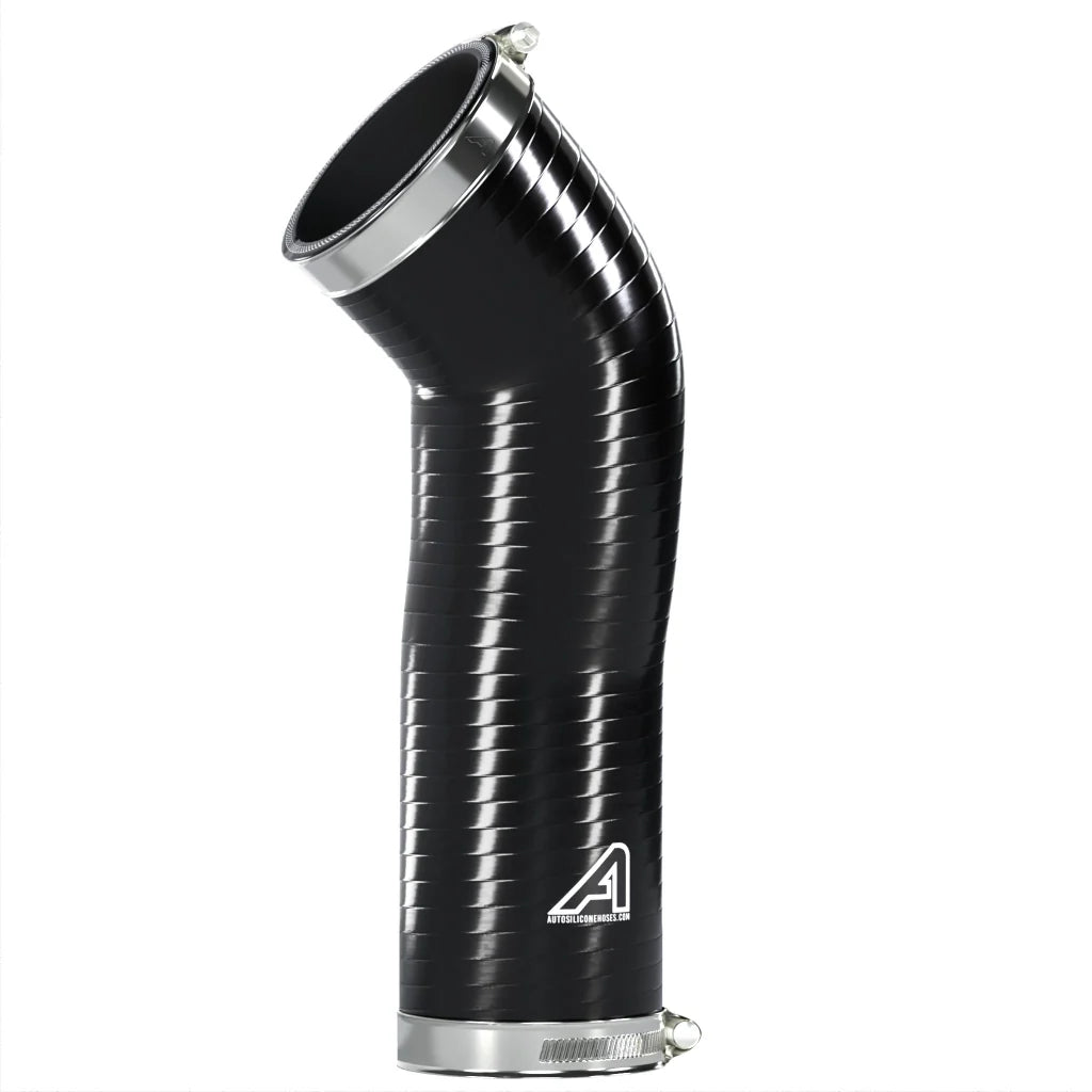 Silikone Resonator Turbo Indsugningsslange Til Volvo Sort Ja (2 x Snekkedrev Rustfrit Stål Klips)
