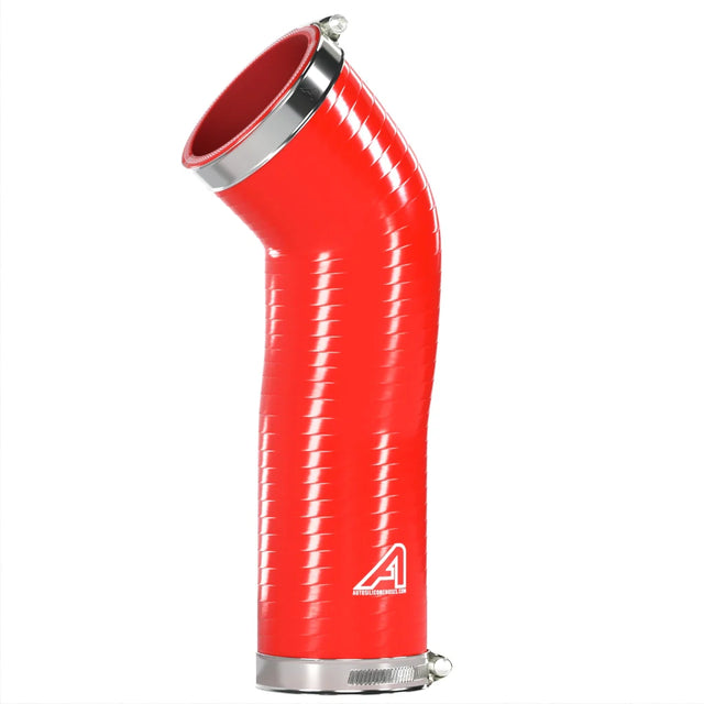 Silikone Resonator Turbo Indsugningsslange Til Volvo Rød Ja (2 x Snekkedrev Rustfrit Stål Klips)