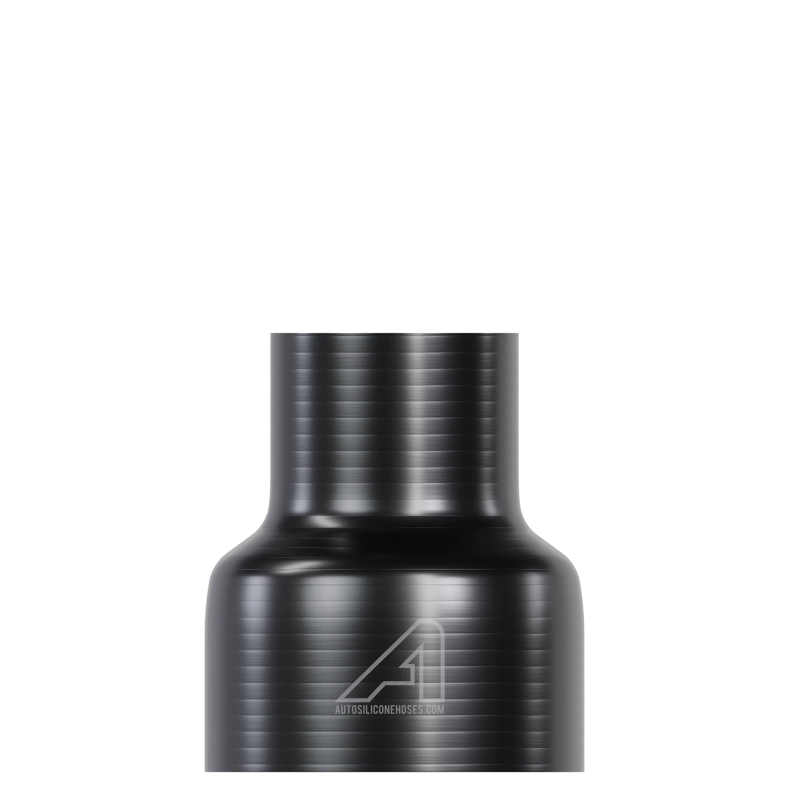 Silikone lige reduktionsslange sort